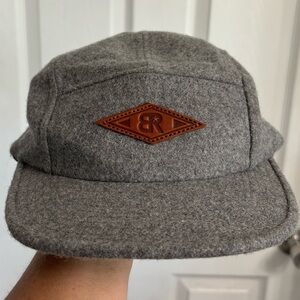 Black Rock Coffee Bar Alternative Gray Wool Cap Strap Back Adjustable